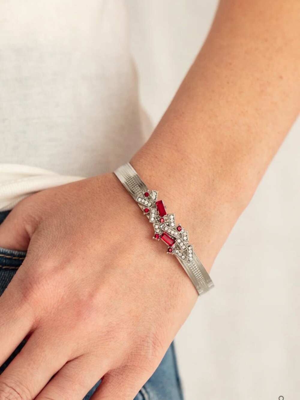 Paparazzi Jewelry Accessories - A Chic Clique - Red Bracelet - Vintage